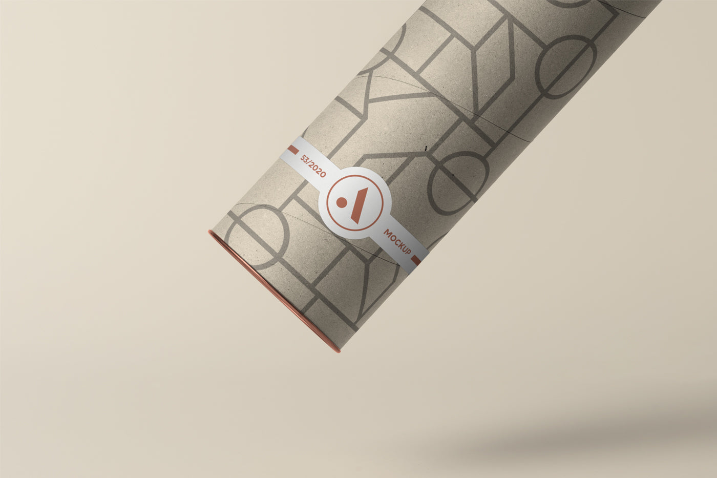 Tube With Label Mockup