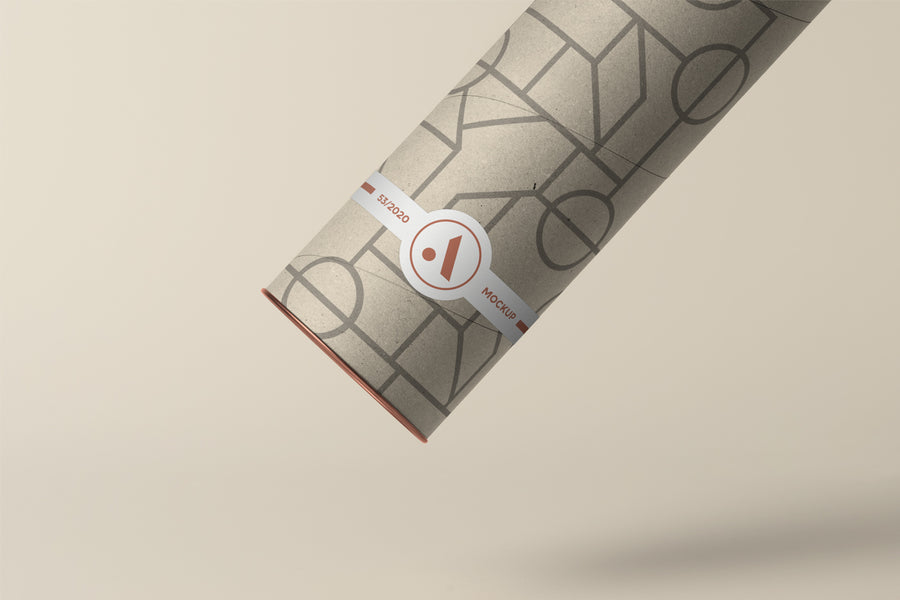 Tube With Label Mockup