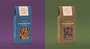 Tuck Lid Window Box Packaging Mockup Psd