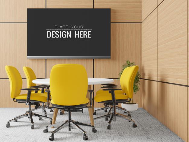 Tv In Living Room Psd Mockup Psd