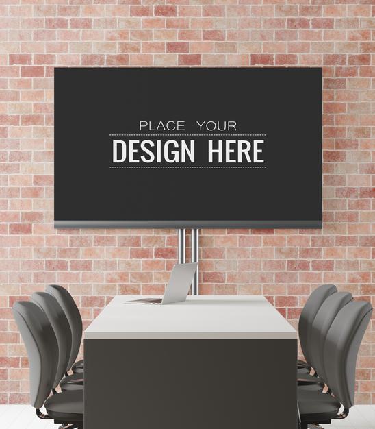 Tv In Living Room Psd Mockup Psd