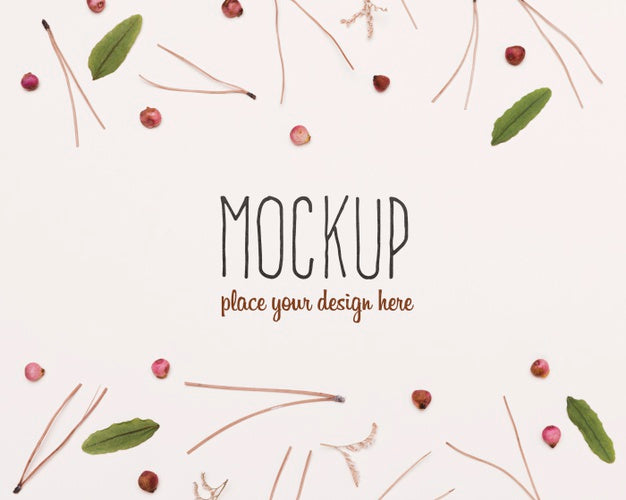 Twigs And Leaves Arrangement Psd