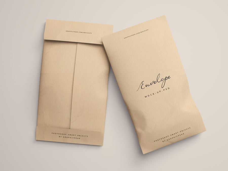 Twin Envelope Packages Mockup