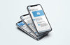 Twitter On Silver Mobile Phone Mockup Psd