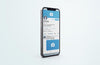 Twitter On Silver Mobile Phone Mockup Psd