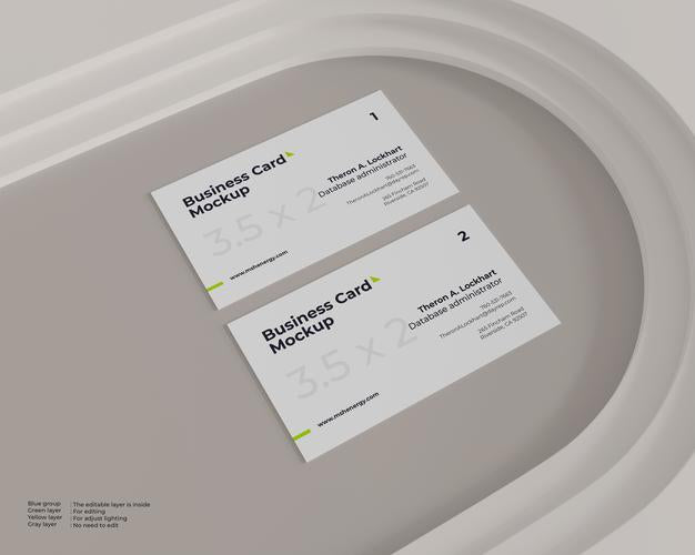 Two Business Card Mockup Psd