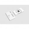 Two Business Card On White Background Mock Up Psd