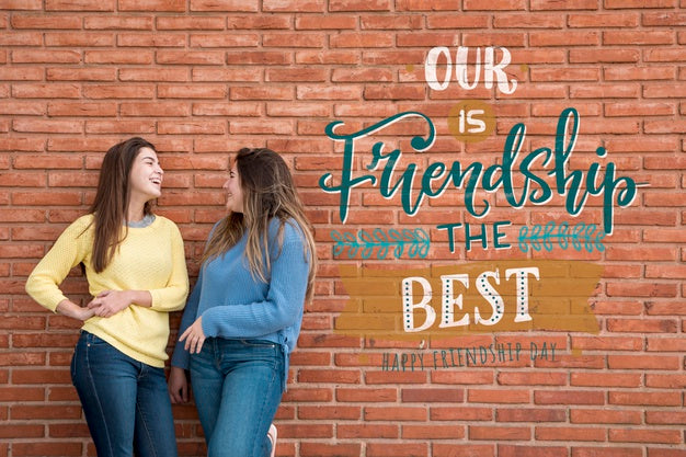 Two Friends Having Fun Together Psd