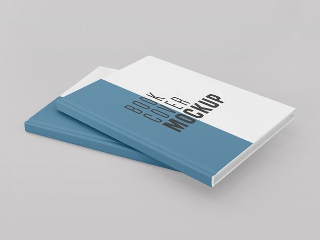 Two Hard Cover Book Mockup Psd