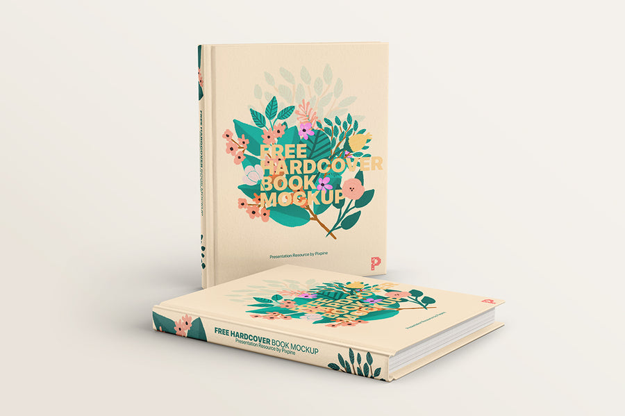 Two Hardcover Books Mockup