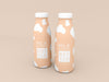 Two Milk Bottle Packaging Mockup Psd