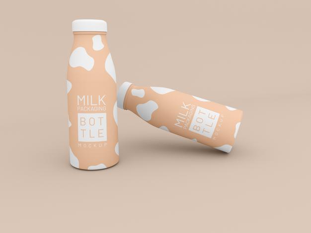 Premium PSD  Small baby milk powder container mockup, perspective