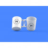Two Mugs On Blue Background Mock Up Psd