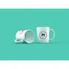 Two Mugs On Green Background Mock Up Psd