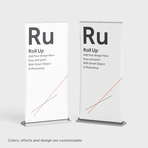 Two Roll Ups Mock Up Psd