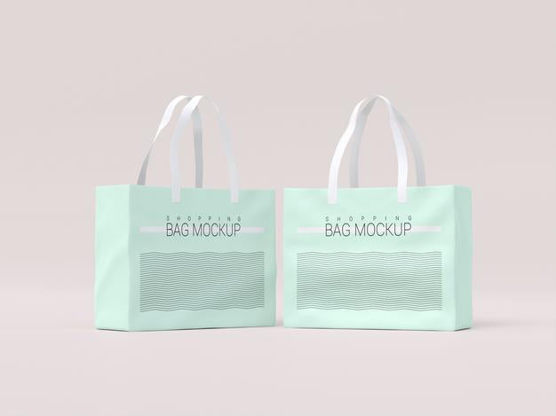 Two Shopping Bag Mockup Psd