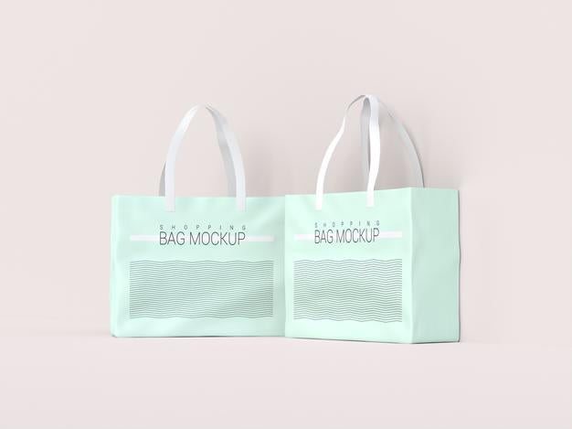 Two Shopping Bag Mockup Psd