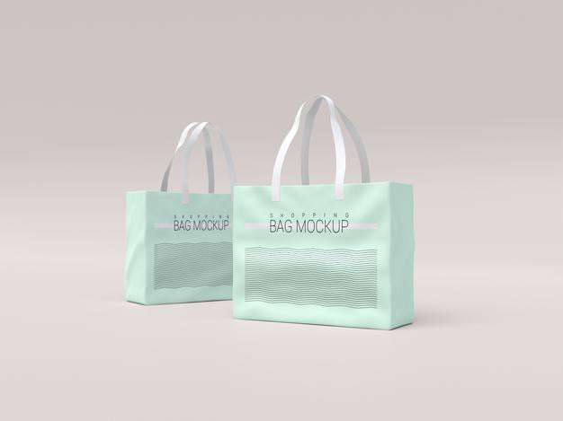 Two Shopping Bag Mockup Psd