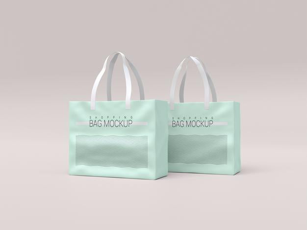 Two Shopping Bag Mockup Psd