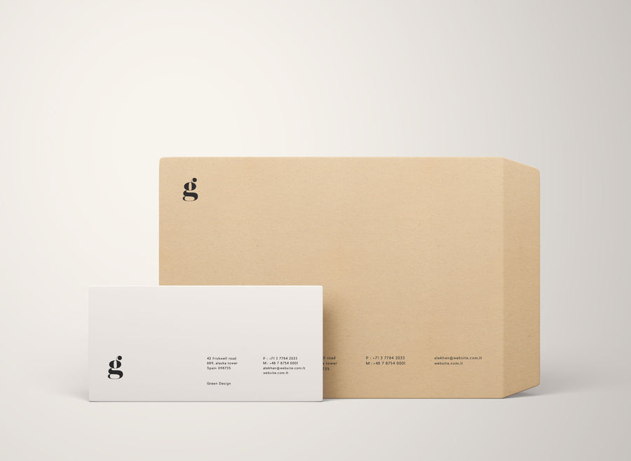 Two Size Envelope Mockups Psd