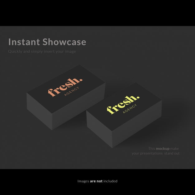 Two Slack Of Business Card Mock Up Psd