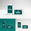Two White Mobile Phones Mock Up Psd