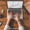 Typing Hands On Laptop Psd