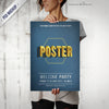 Typographical Party Poster Mockup Psd