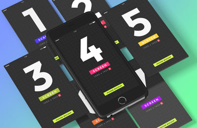 iPhone and Mobile Screen Designs Mockups