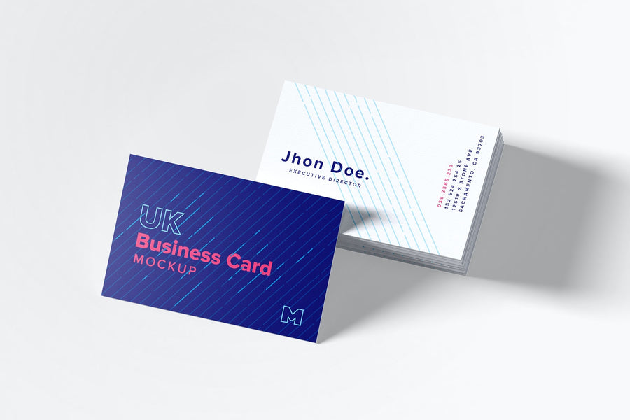 Uk Business Cards Mockup 06