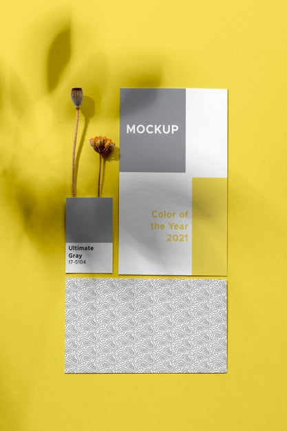 Ultimate Gray And Illuminating Elements Arrangement Psd