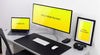 Ultra Wide Screen Monitor, Macbook Pro & Frame Mockup Psd