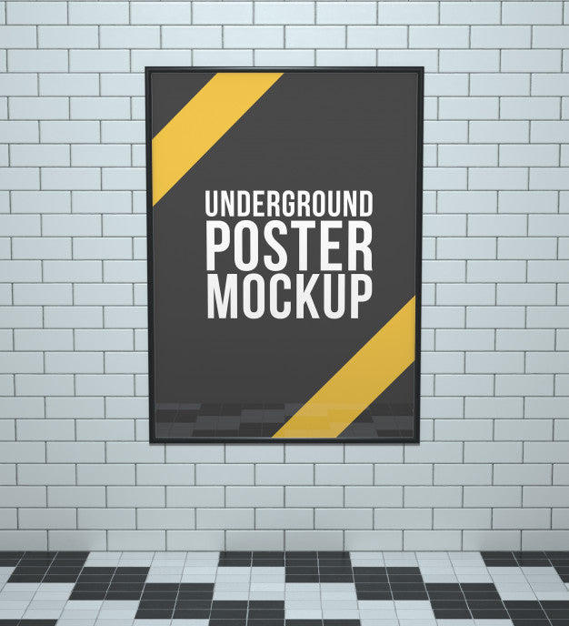 Underground Poster Mockup Psd