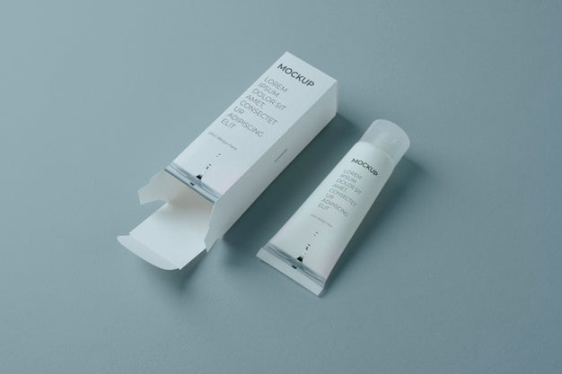 Unfolded Cosmetic Box Mockup Psd