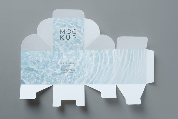 Unfolded Cosmetic Box Mockup Psd
