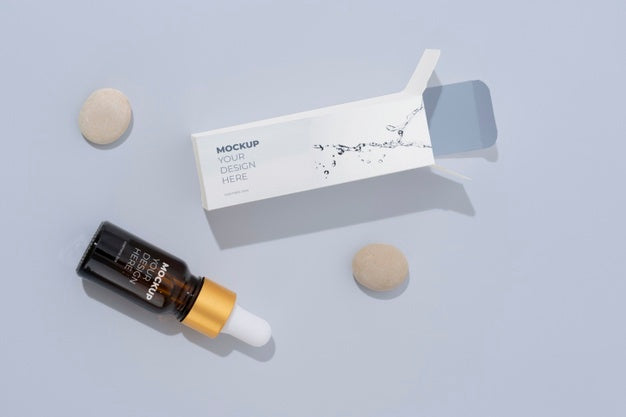 Unfolded Cosmetic Box Mockup Psd