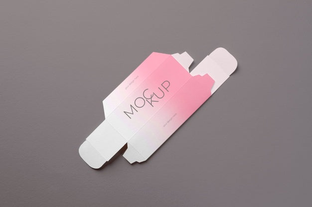 Unfolded Cosmetic Box Mockup Psd