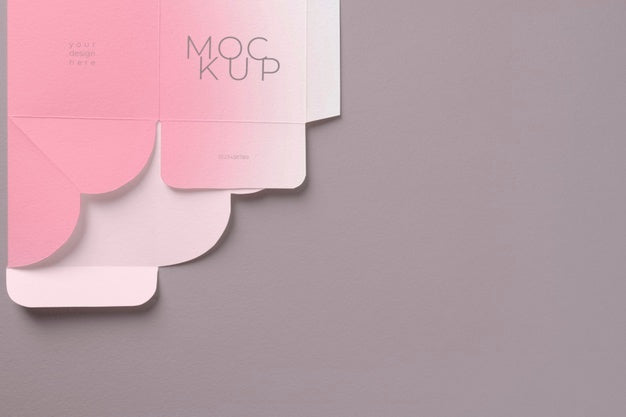 Unfolded Cosmetic Box Mockup Psd