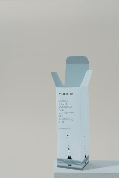 Unfolded Cosmetic Box Mockup Psd
