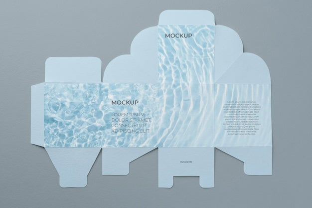 Unfolded Cosmetic Box Mockup Psd