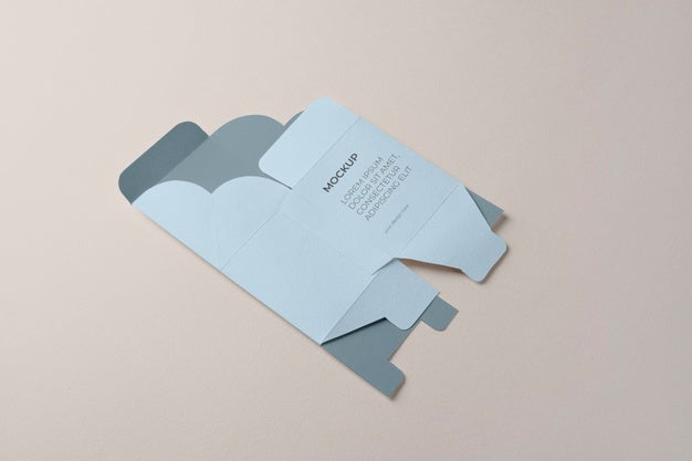 Unfolded Cosmetic Box Mockup Psd