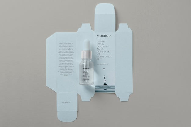 Unfolded Cosmetic Box Mockup Psd