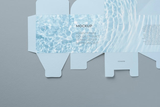Unfolded Cosmetic Box Mockup Psd