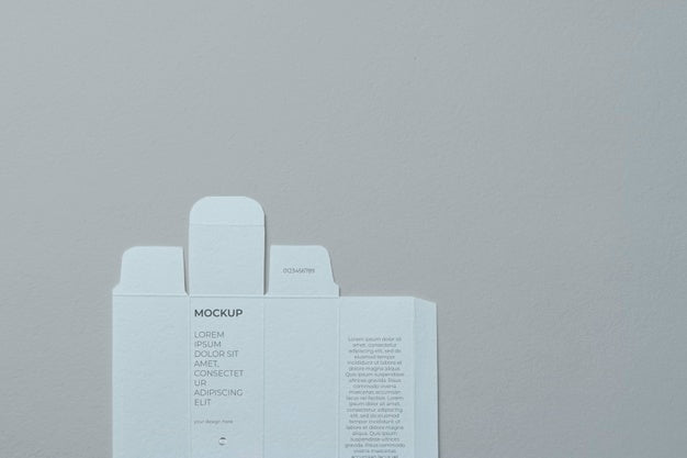 Unfolded Cosmetic Box Mockup Psd