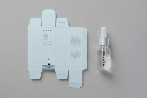 Unfolded Cosmetic Box Mockup Psd