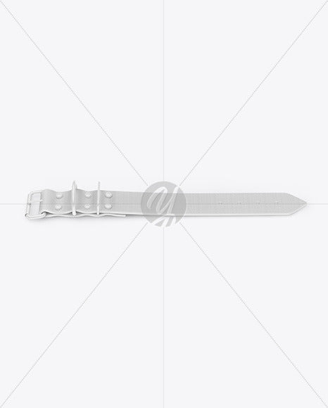 Unfolded Linen Dog Collar Mockup