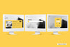 Unicolor Desktop Screen Mockup Psd