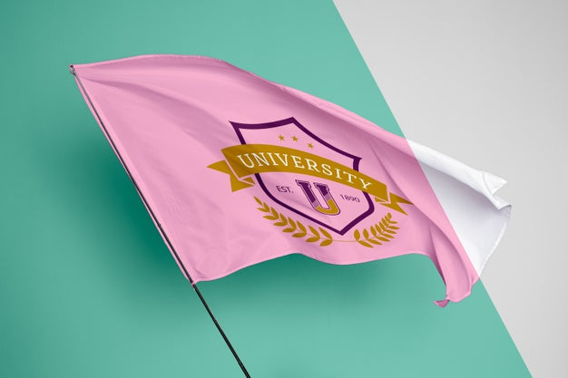 University Flag Concept Mock-Up Psd