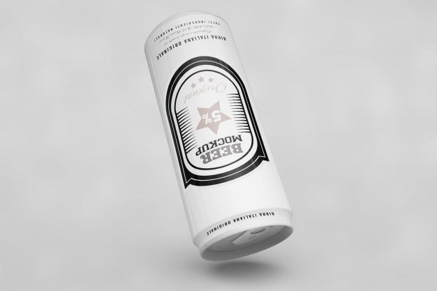 Upside Down Beer Can Mock Up Psd