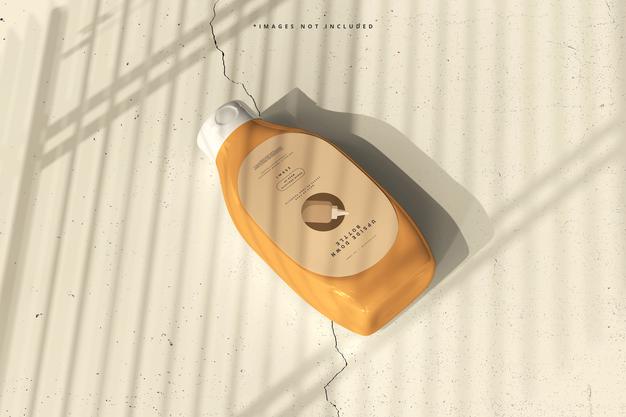 Upside Down Bottle Mockup Psd